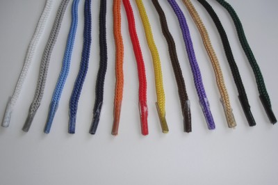 Шнур с наконечниками "крючок-прозрачный" для пакетов, Бордовый, №48, 4 мм, 100 шт